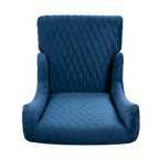Upholstered Velvet Accent Chair with High Wingback and Wooden Legs