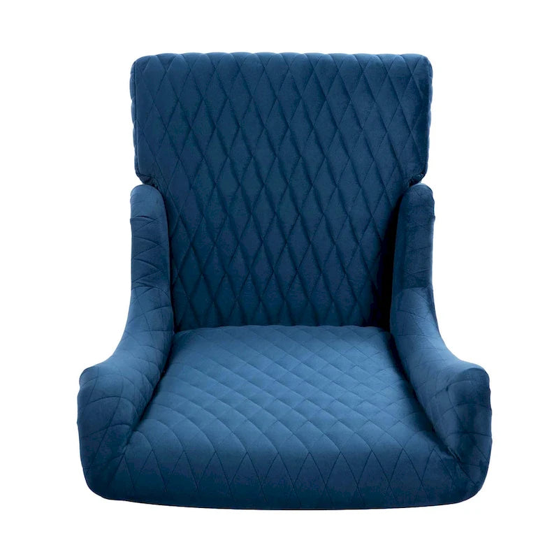 Upholstered Velvet Accent Chair with High Wingback and Wooden Legs