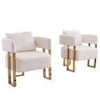 Modern 24.4 Upholstered Accent Chair (Set of 2)