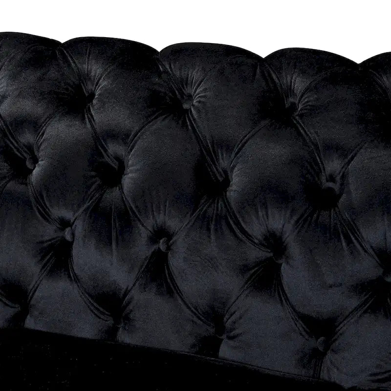 84 Luxury Chesterfield Velvet Sofa with Gold Trim