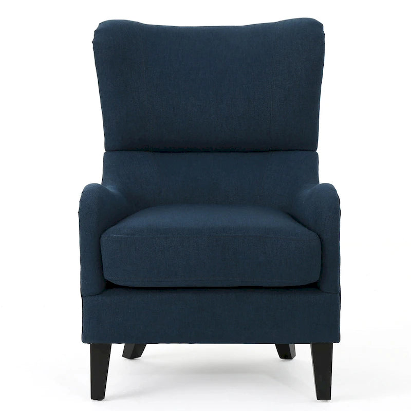 Navy Blue 27 High Back Accent Chair with Wing Back