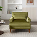 37.8 Velvet Accent Chair with Ergonomic Lumbar Support