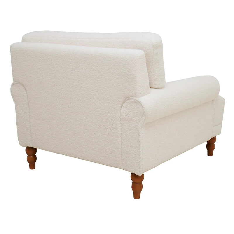 37.8 Velvet Accent Chair with Ergonomic Lumbar Support