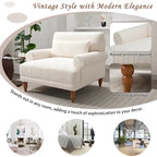 37.8 Velvet Accent Chair with Ergonomic Lumbar Support