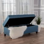 Juliana Fabric Storage Ottoman with Birch Legs