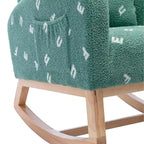 26.8 Upholstered High Back Rocking Chair with Side Pocket