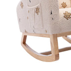 26.8 Upholstered High Back Rocking Chair with Side Pocket