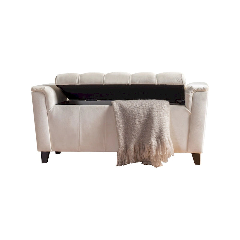 Versatile Storage Ottoman with Padded Seat