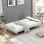 66.1 PVC Loveseat Sofa Bed with Wood Frame and Stainless Legs