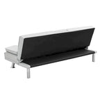 66.1 PVC Loveseat Sofa Bed with Wood Frame and Stainless Legs