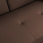 66.1 PVC Loveseat Sofa Bed with Wood Frame and Stainless Legs