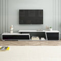 White Modern Extendable TV Stand for 100 TVs