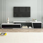 White Modern Extendable TV Stand for 100 TVs