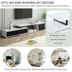 White Modern Extendable TV Stand for 100 TVs