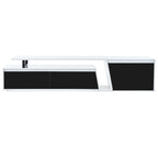 White Modern Extendable TV Stand for 100 TVs