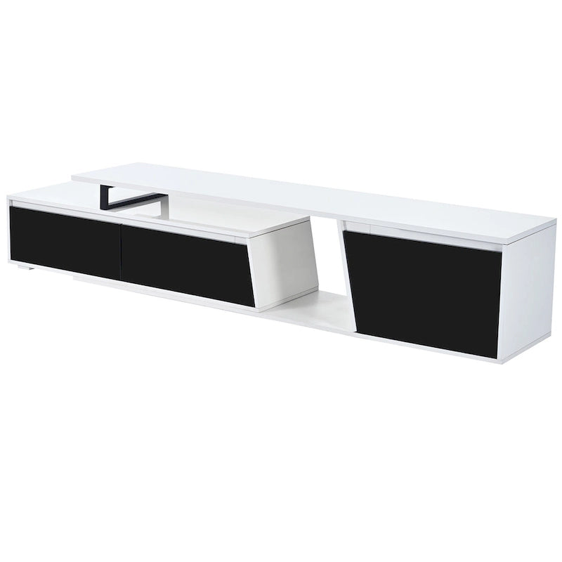 White Modern Extendable TV Stand for 100 TVs