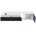 White Modern Extendable TV Stand for 100 TVs