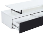 White Modern Extendable TV Stand for 100 TVs