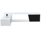 White Modern Extendable TV Stand for 100 TVs