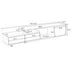 White Modern Extendable TV Stand for 100 TVs