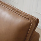 39 Faux Leather Single Ottoman Pull-Out Sofa Bed with Adjustable Backrest