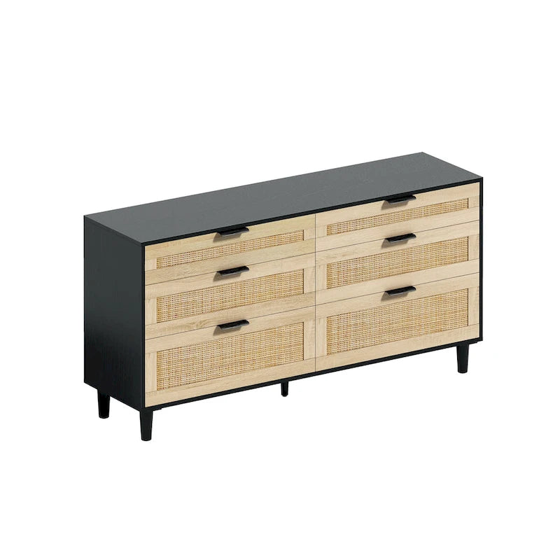 Bedroom Rattan Dresser with Drawers