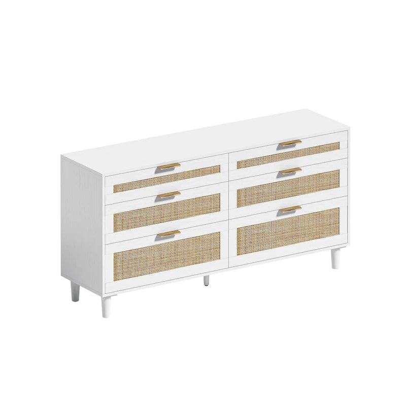 Bedroom Rattan Dresser with Drawers