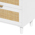 Bedroom Rattan Dresser with Drawers