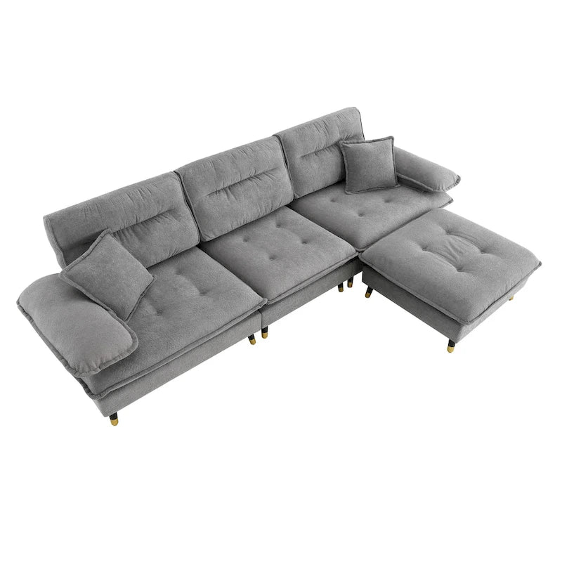 L shaped Convertible Sectional Sofa