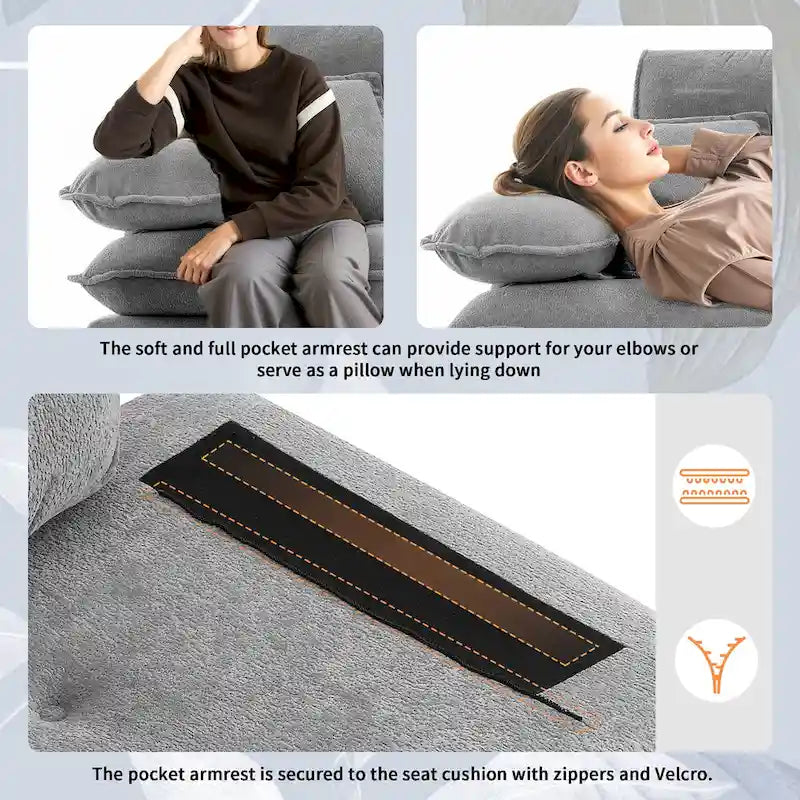 L shaped Convertible Sectional Sofa