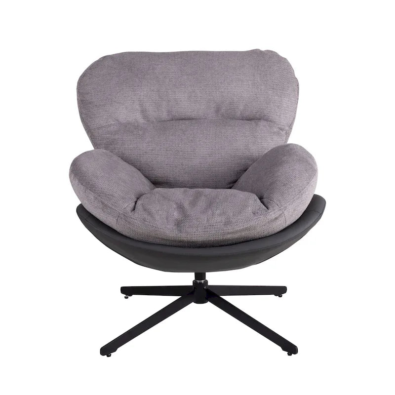 Swivel Accent Chair,Lounge Chair with Metal Base Frame,Comfy Single Leisure Sofa Chair Reading Chair with 360 Degree Swiveling