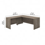 L-Shaped Desk - 72"W with 42"W Return