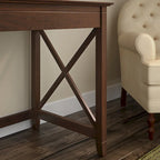 Key West 60W L Desk with File Cabinet and Bookcase by Bush Furniture