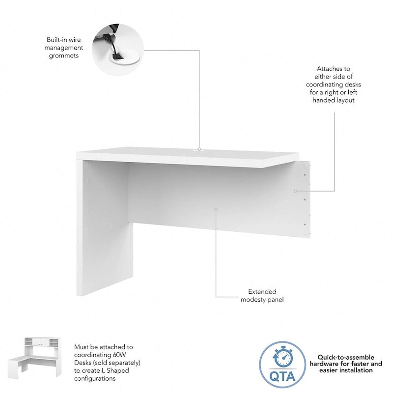Echo 42W Desk Return/Bridge by Bush Business Furniture
