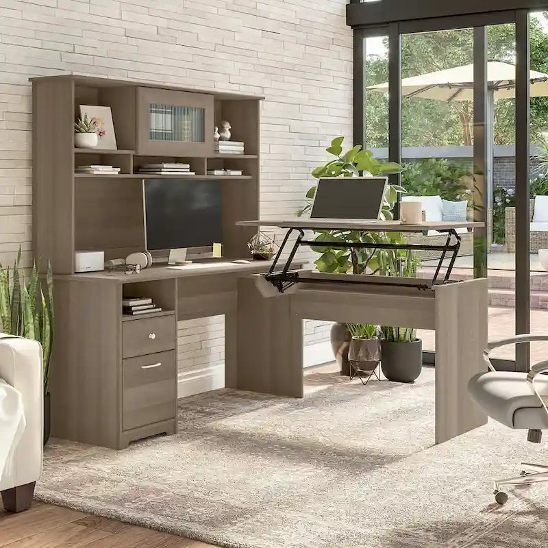 Cabot 3 Position Sit to Stand Desk Return by Bush Furniture