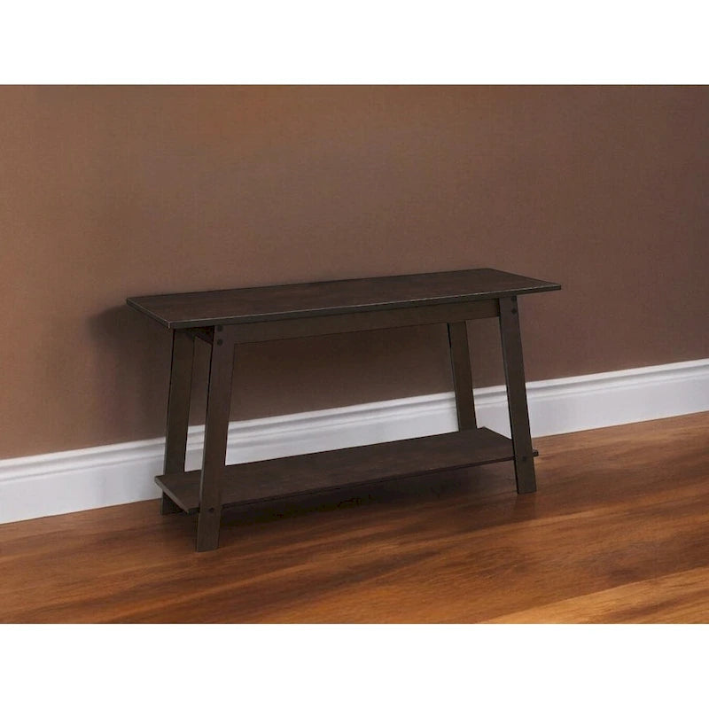 HomeRoots 42 Dark Brown Open Shelving TV Stand - n/a