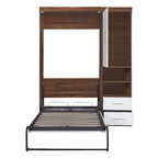 Twin Size Murphy Bed Wall Bed with Cabinet