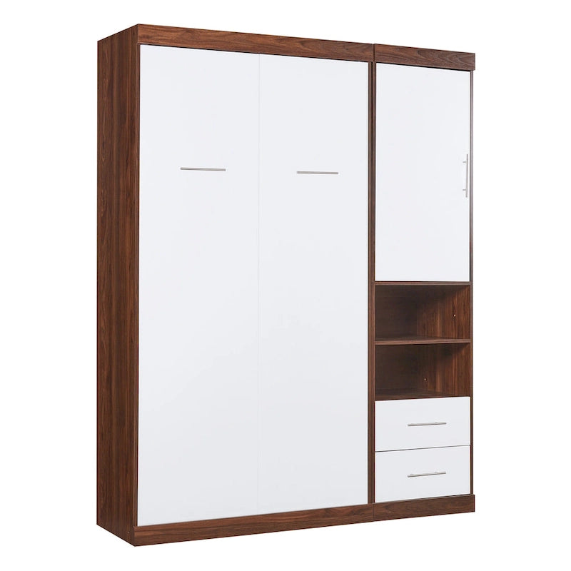 Twin Size Murphy Bed Wall Bed with Cabinet