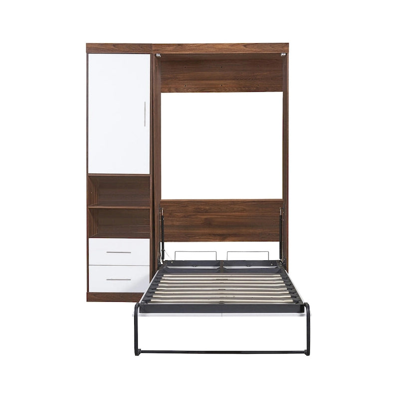 Twin Size Murphy Bed Wall Bed with Cabinet