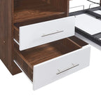 Twin Size Murphy Bed Wall Bed with Cabinet