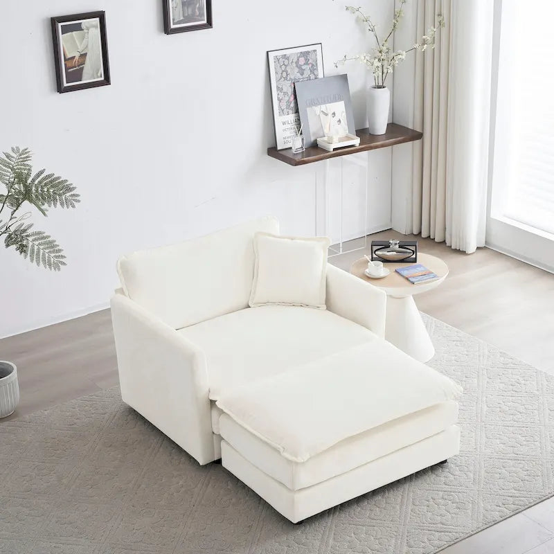 GDFStudio - Fiona Chenille Single Seat Sofa with Modular Flexibility and Plush Comfort