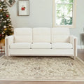 Larb Modern Solid Wood Three-Seater Sofa Couch by Christopher Knight Home
