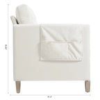Larb Modern Solid Wood Three-Seater Sofa Couch by Christopher Knight Home