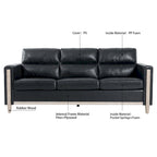 Larb Modern Solid Wood Three-Seater Sofa Couch by Christopher Knight Home