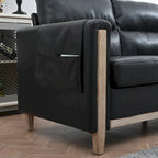 Larb Modern Solid Wood Three-Seater Sofa Couch by Christopher Knight Home