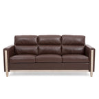 Larb Modern Solid Wood Three-Seater Sofa Couch by Christopher Knight Home
