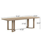 Christopher Knight Home - Livia 95-Inch Table and Upholstered Arm Chairs Dining Set