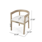 Christopher Knight Home - Livia 95-Inch Table and Upholstered Arm Chairs Dining Set