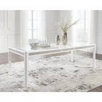 Signature Design by Ashley Chalanna White/Green Rectangular Dining Extension Table - 42W x 96D x 30H
