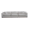 NADAAL STUDIOS Rio Modular Sofa With Rubber Wood Base - 136.2W x41D x23.6H